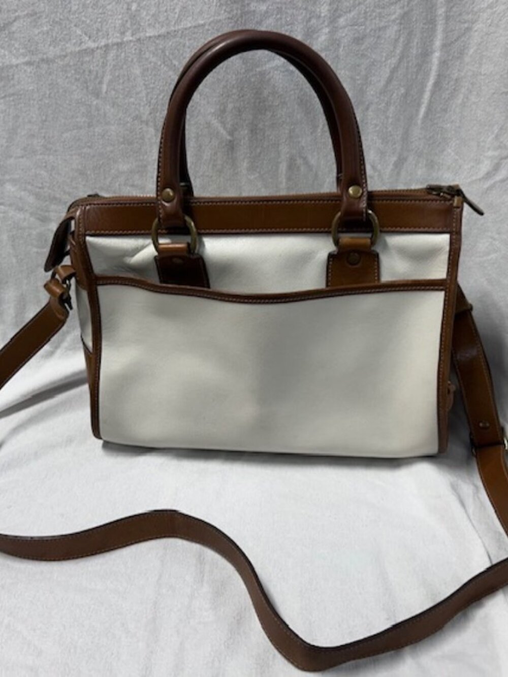 Vintage Ghurka Marley Hodgson no. 69 Derby Handbag, White, Rare